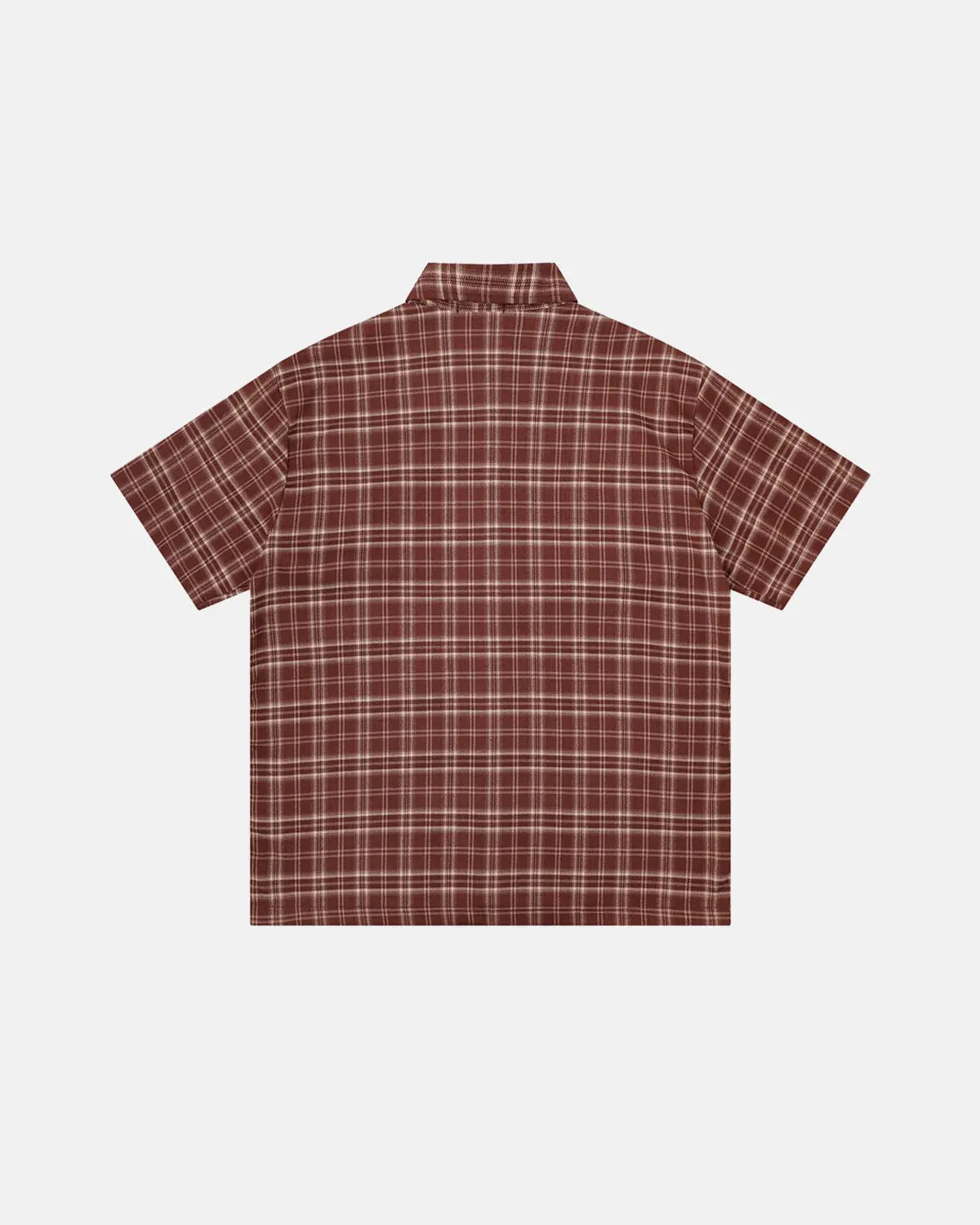Lettering Embroidery Plaid Shirts | Inflation Streetwear