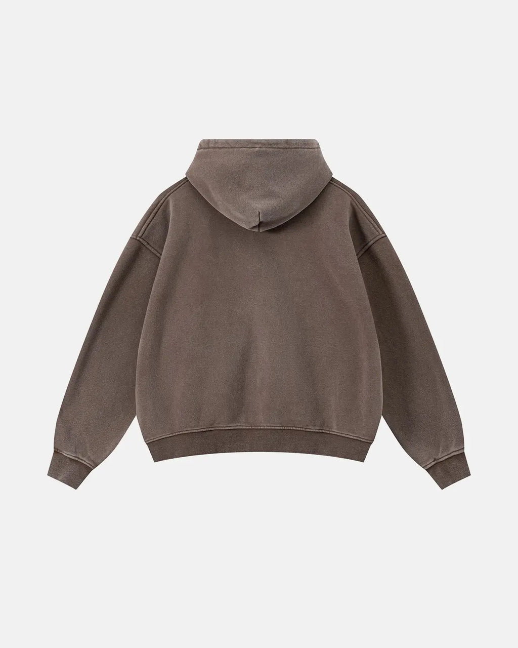 Vintage Washed Fleece Boxy Zip Hoodie | Inflation Streetwear