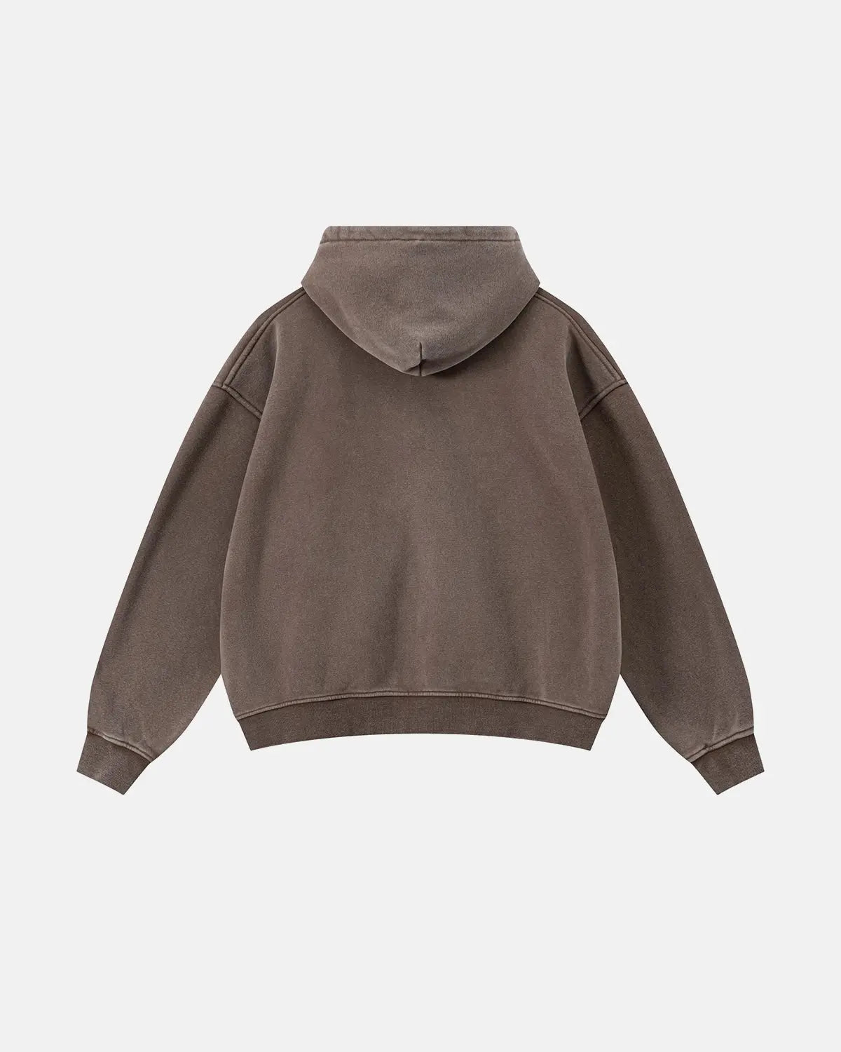 Vintage Washed Fleece Boxy Zip Hoodie | Inflation Streetwear