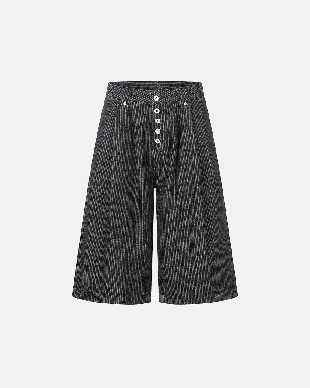 Striped Button Fly Baggy Jorts | Inflation Streetwear