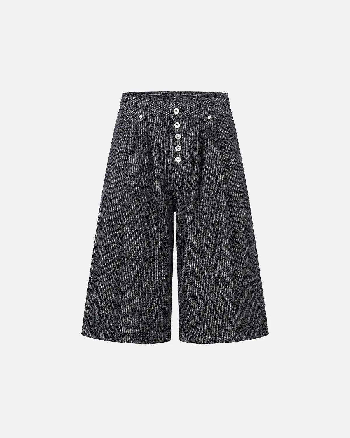 Striped Button Fly Baggy Jorts | Inflation Streetwear