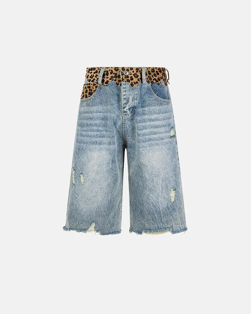 Leopard Patchwork Jorts | Inflation Streetwear