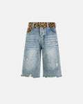 Leopard Patchwork Jorts | Inflation Streetwear