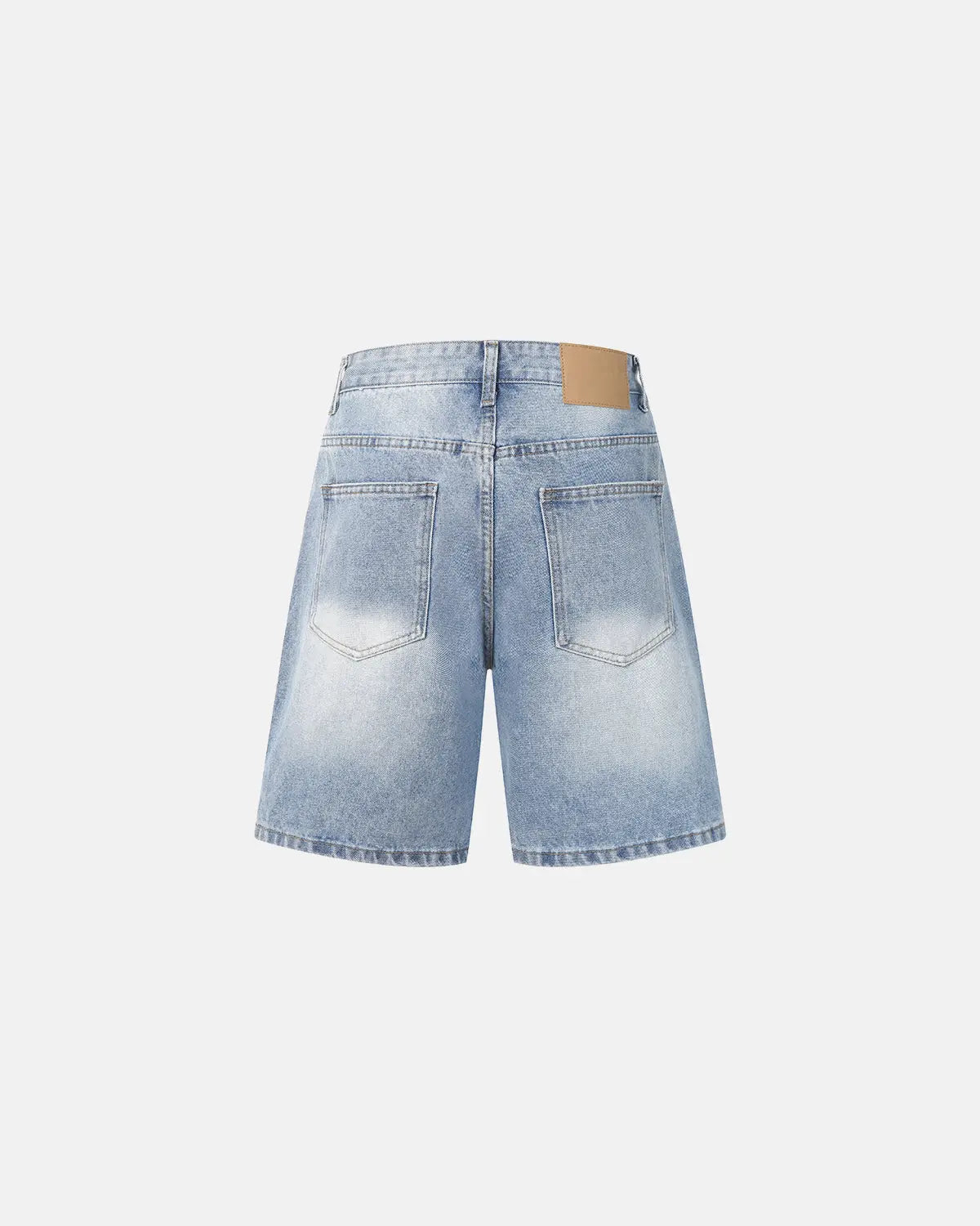 Ripped Mid-Length Washed Denim Shorts | Inflation Streetwear