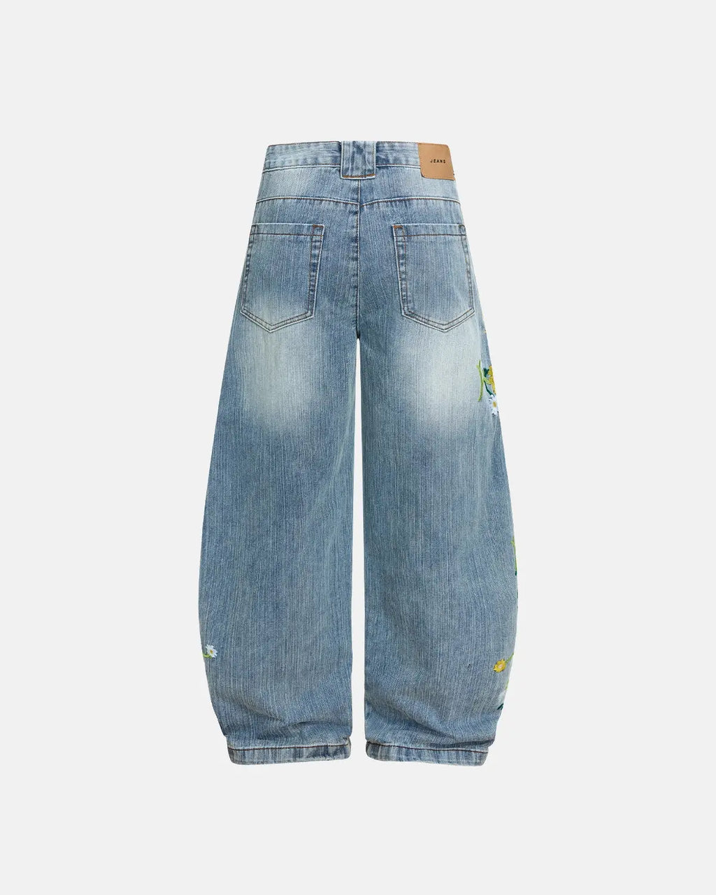 Embroidery Bamboo Weave Baggy Jeans | Inflation Streetwear