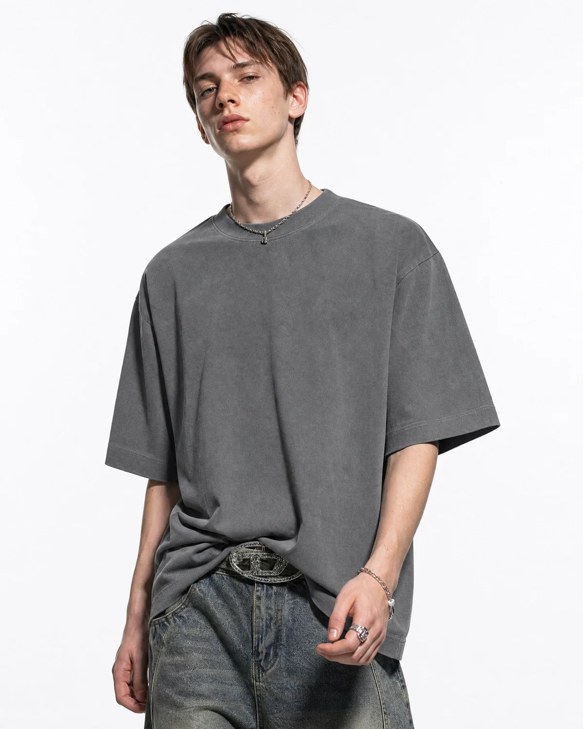Acid Washed Cotton T-Shirt | Inflation Streetwear