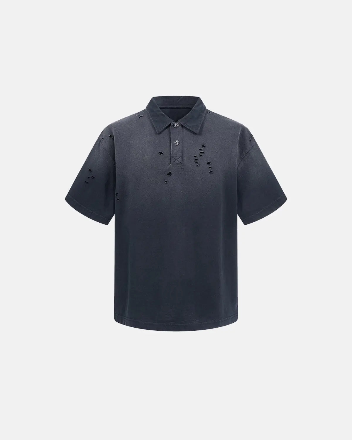 Distressed Ripped Washed Polo Shirts | Inflation Streetwear