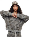 Leopard Print Boxy Zip Up Hoodie | Inflation Streetwear
