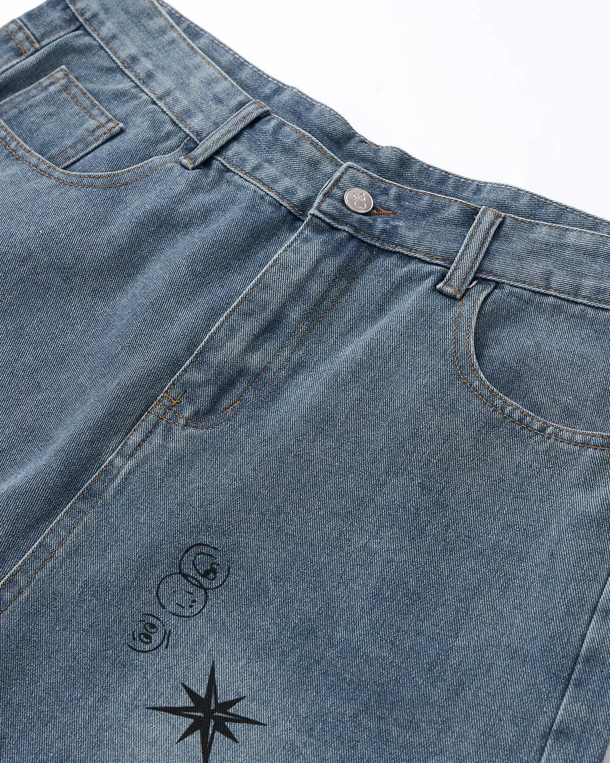 Washed Graffiti Longline Jorts | Inflation Streetwear
