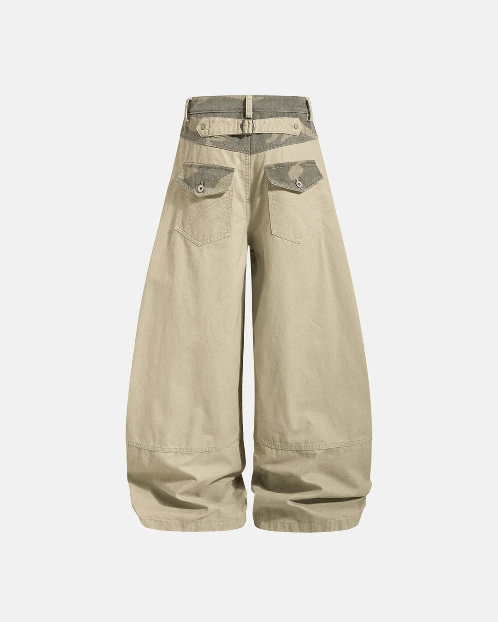 Camo Patchwork Barrel Pants | Inflation Streetwear