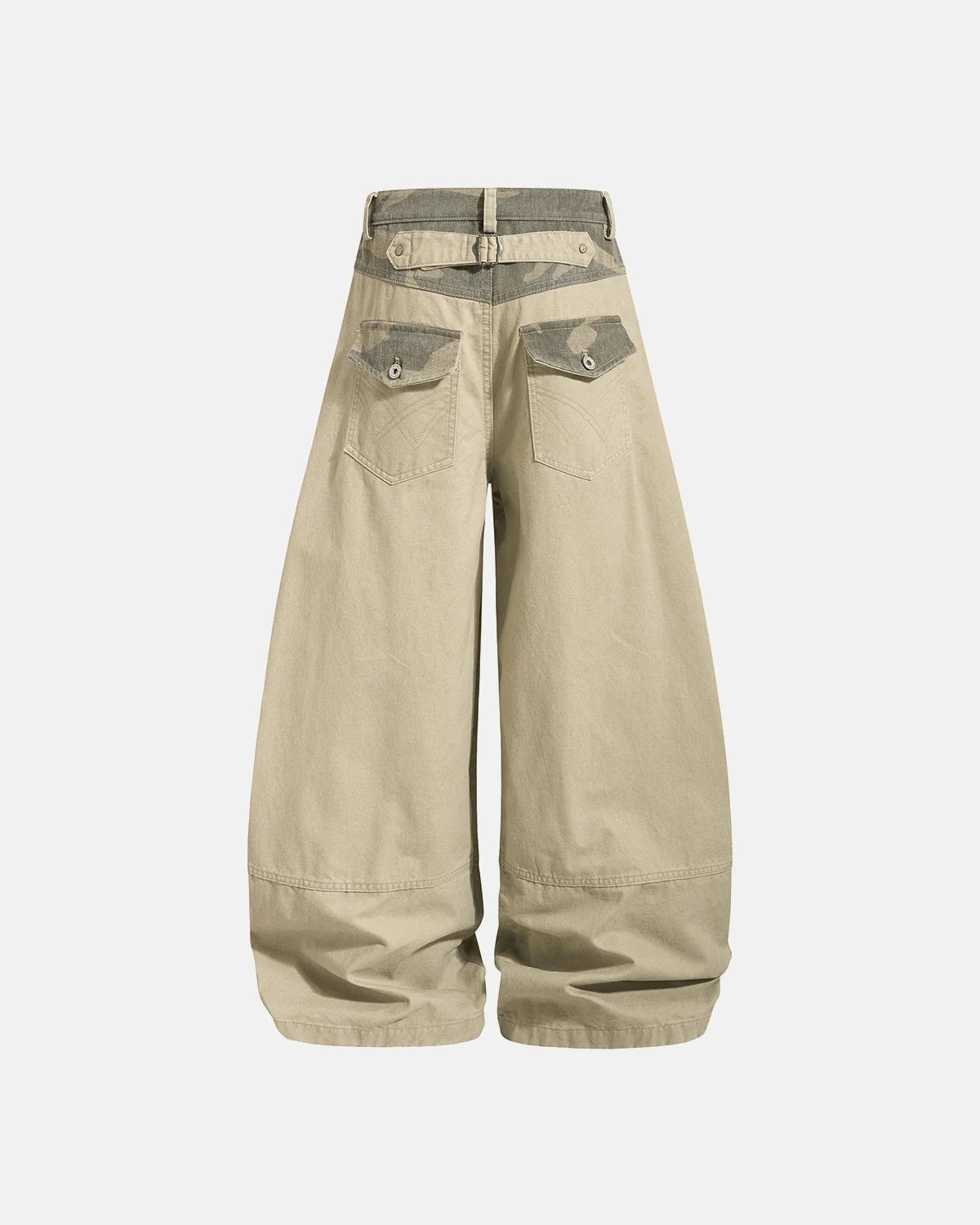 Camo Patchwork Barrel Pants | Inflation Streetwear