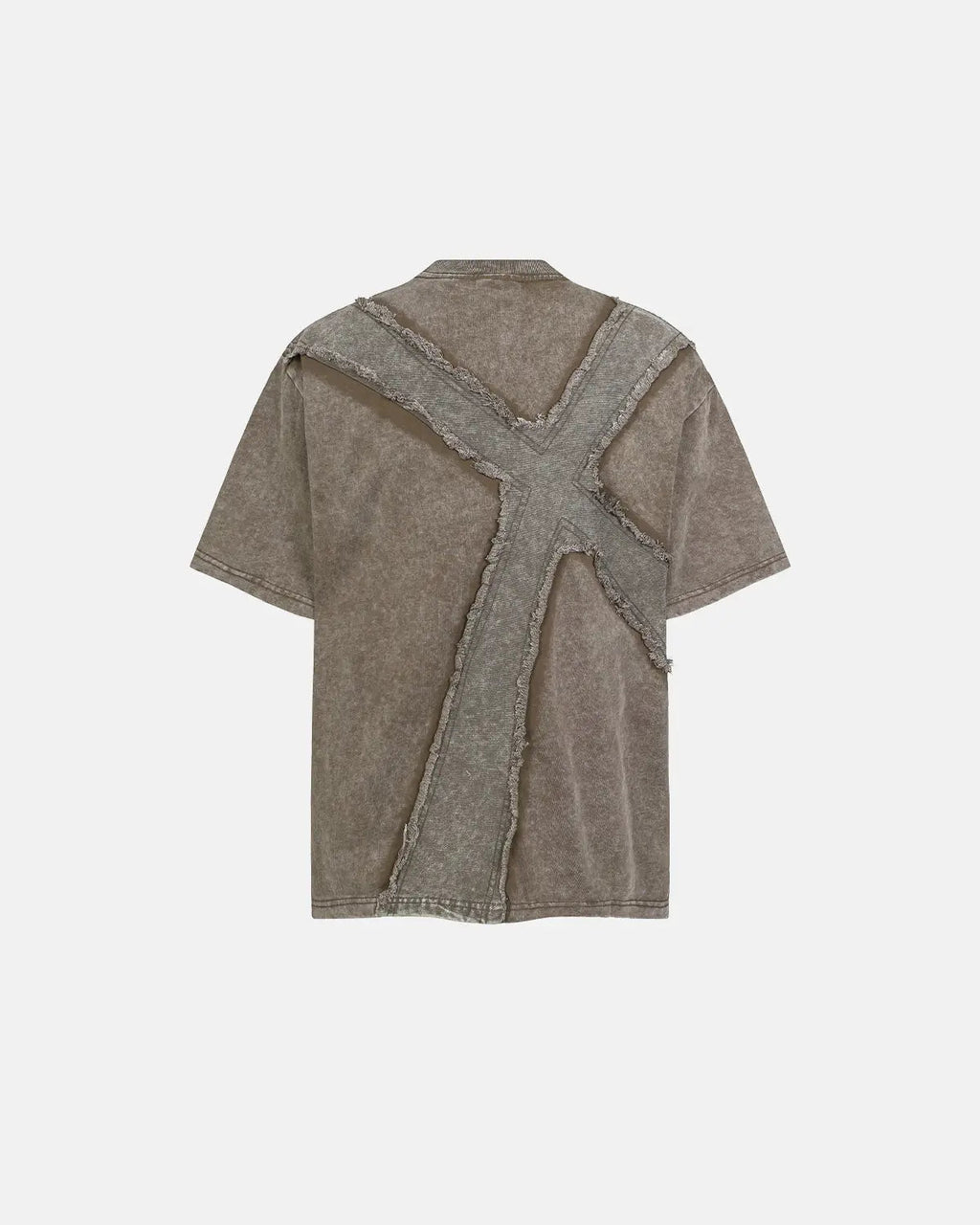 Deconstructed Cross Washed T-Shirt | Inflation Streetwear