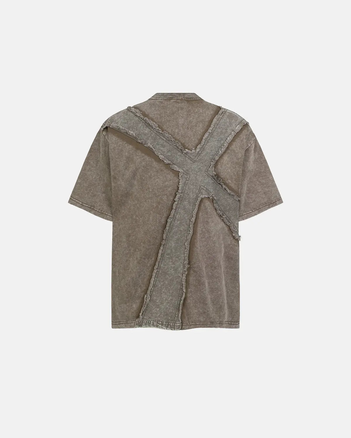 Deconstructed Cross Washed T-Shirt | Inflation Streetwear
