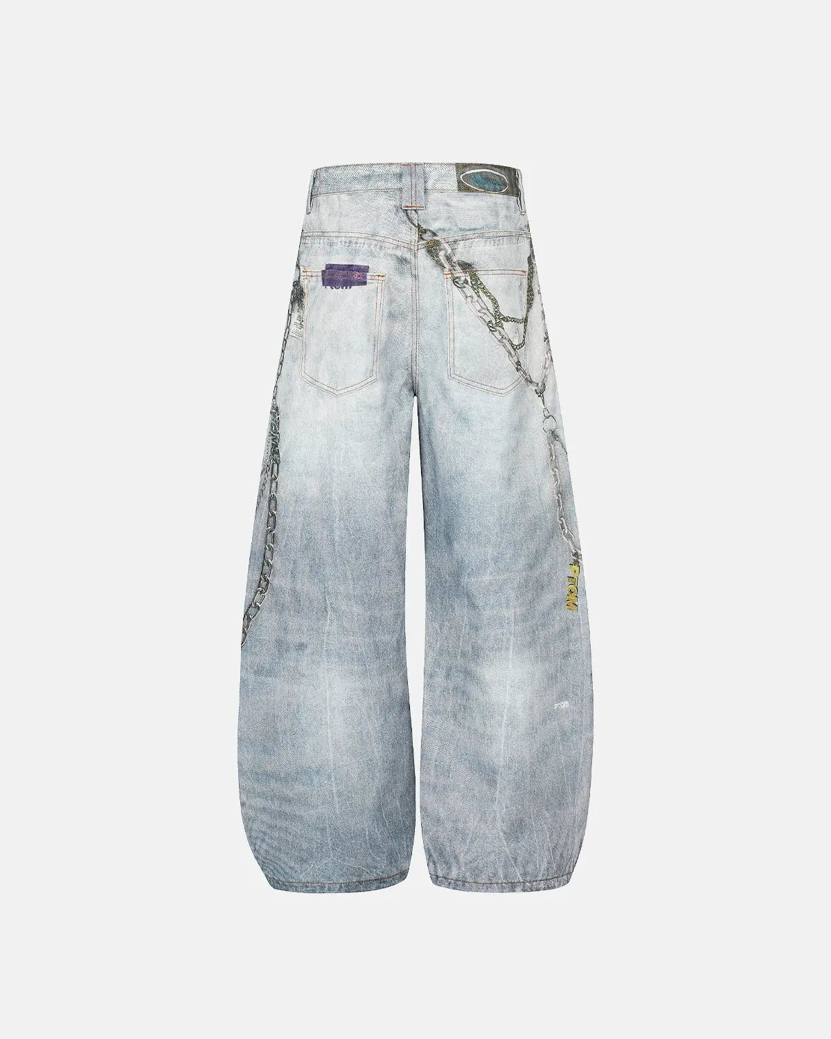 3D Print Chain Barrel Jeans | Inflation Streetwear