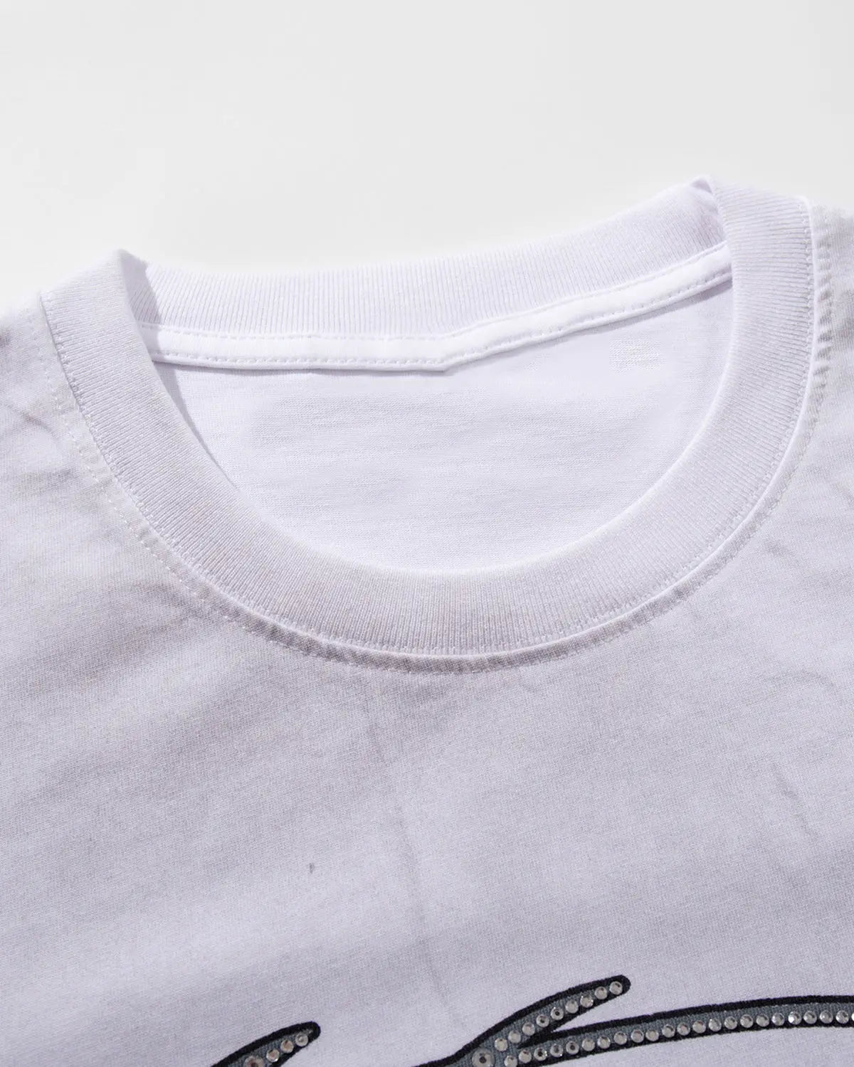 Rhinestone Washed Graphic T-Shirt | Inflation Streetwear
