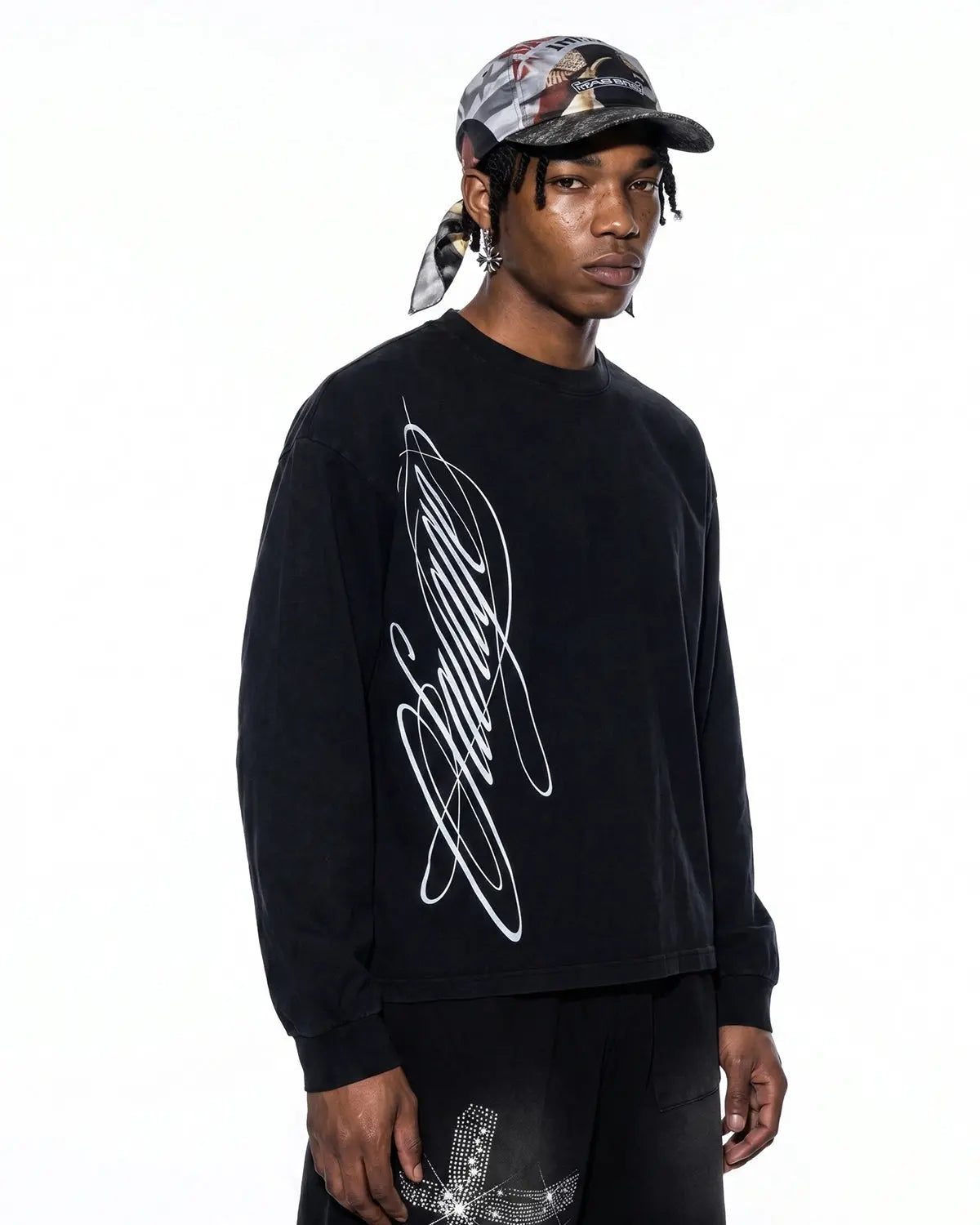 Boxy Script Graphic Washed T-Shirt | Inflation Streetwear