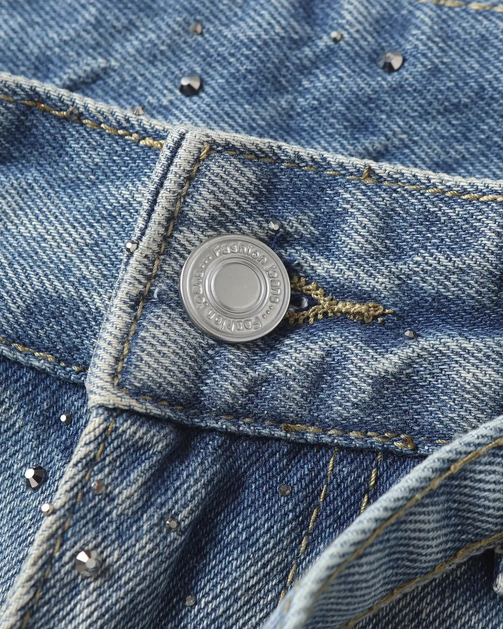 Rhinestone Baggy Barrel Jeans | Inflation Streetwear