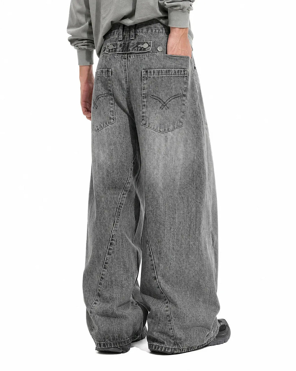 Bamboo Weave Barrel Jeans | Inflation Streetwear