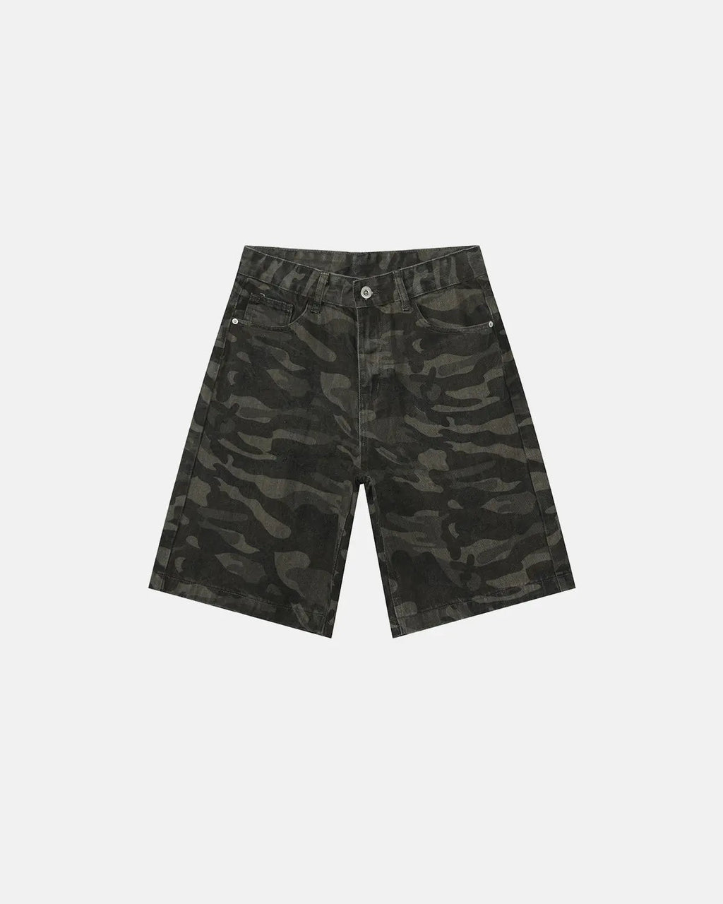 Washed Knee-Length Denim Jorts | Inflation Streetwear