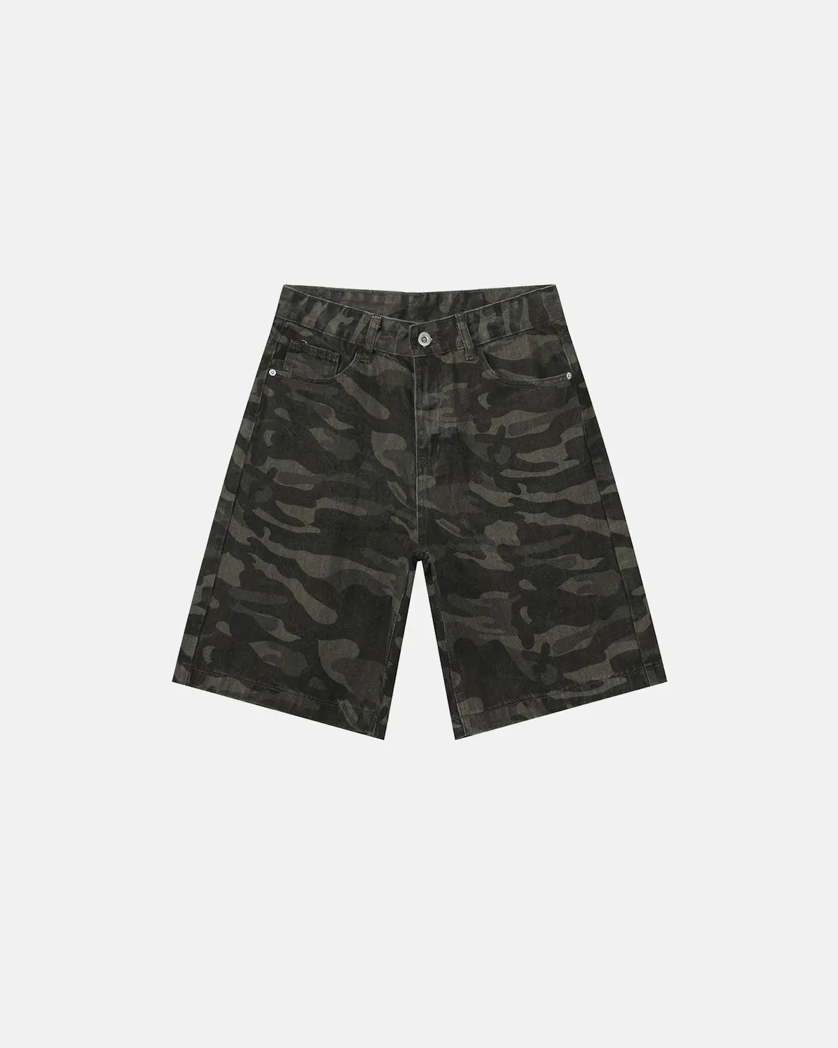 Washed Knee-Length Denim Jorts | Inflation Streetwear