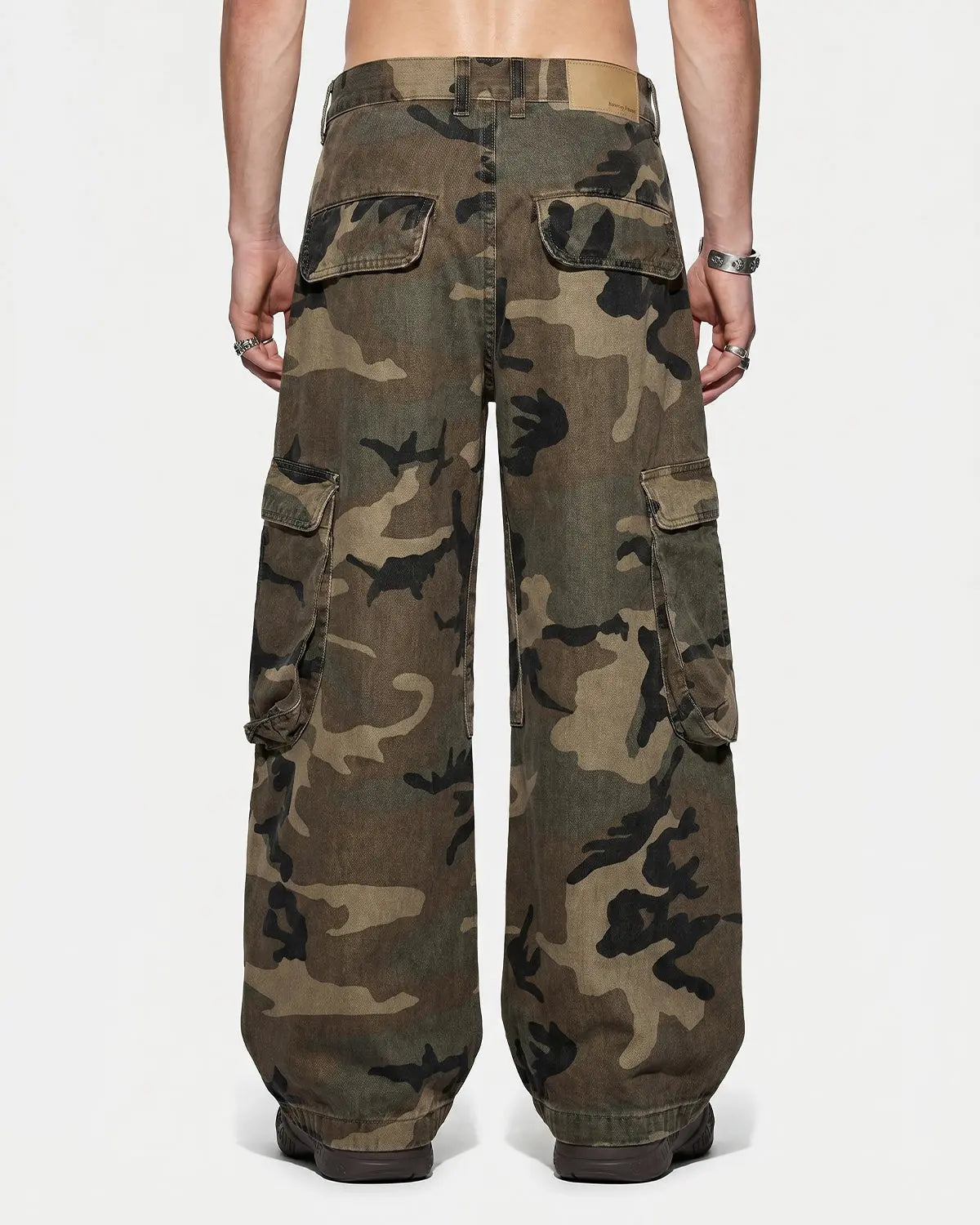 Camo Cargo Barrel Pants | Inflation Streetwear
