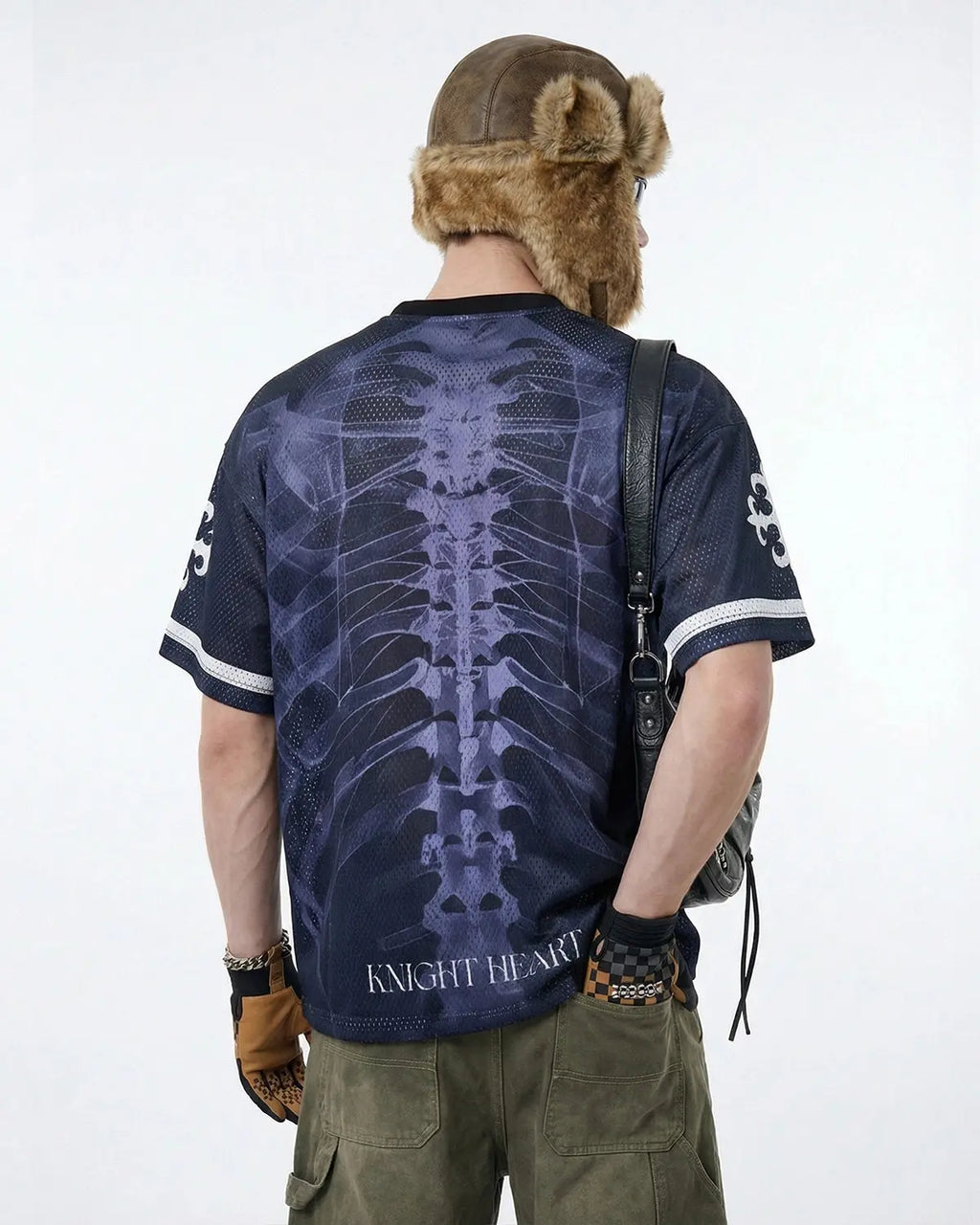 X-Ray Skeleton Graphic Mesh Jersey | Inflation Streetwear