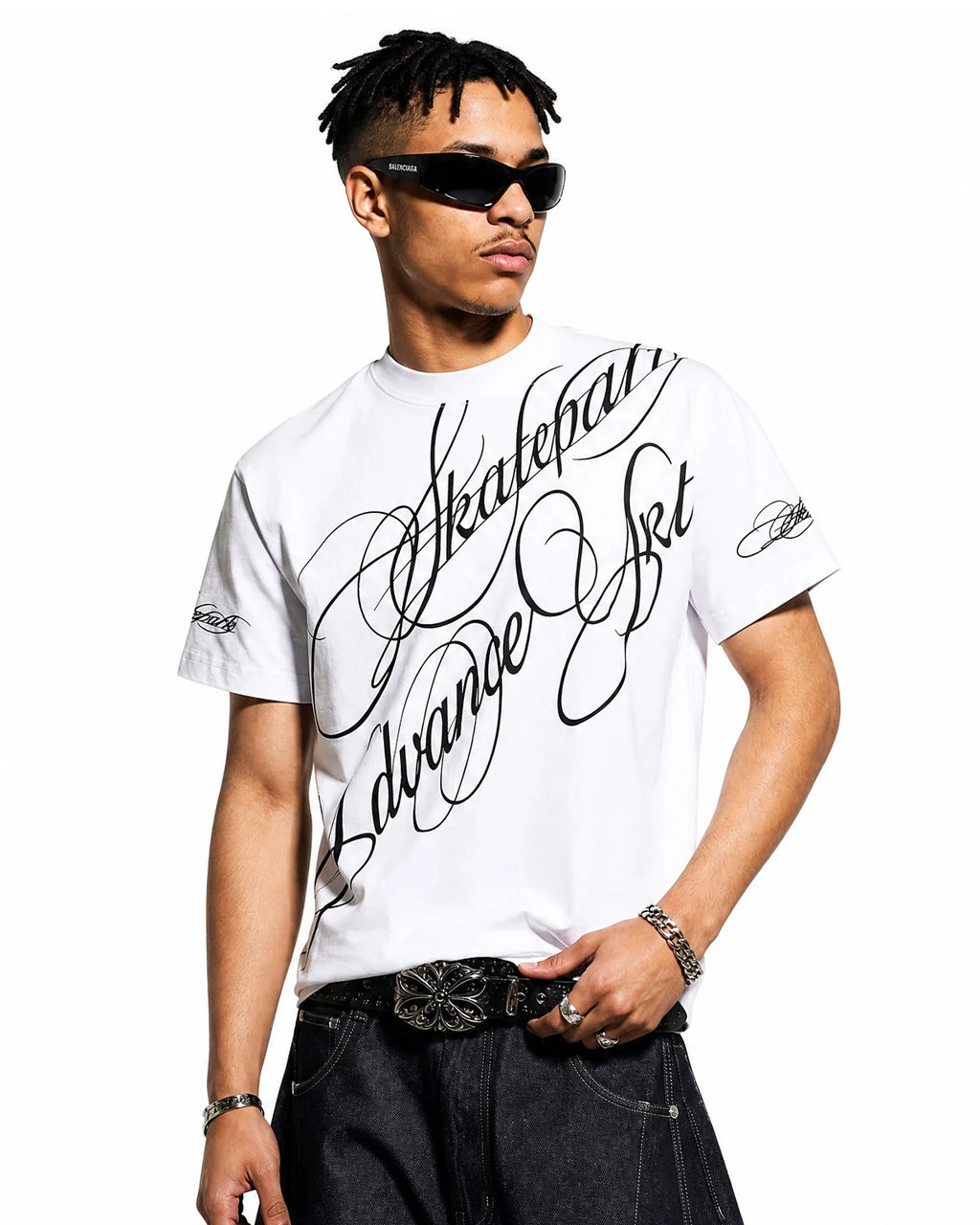 All-Over Script Graphic T-Shirt | Inflation Streetwear