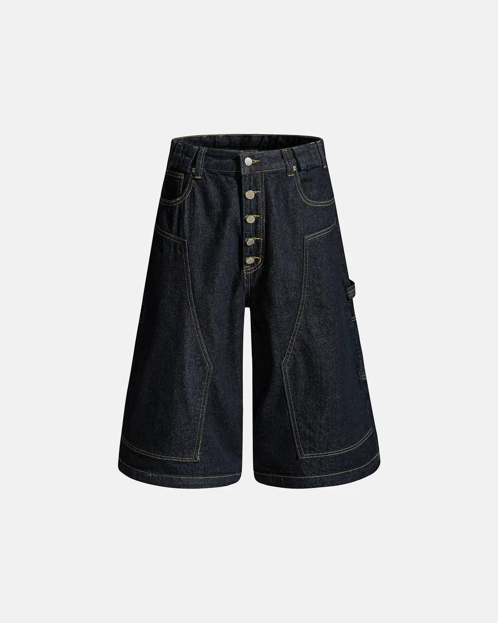 Cinch Back Buttons Up Cargo Jorts | Inflation Streetwear