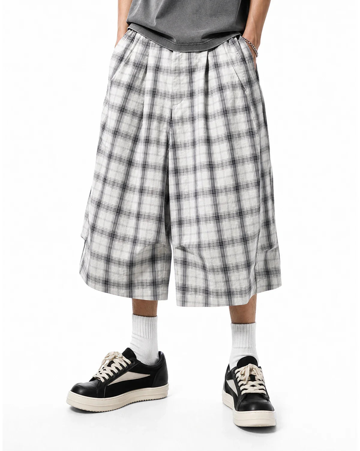 Plaid Longline Casual Shorts | Inflation Streetwear