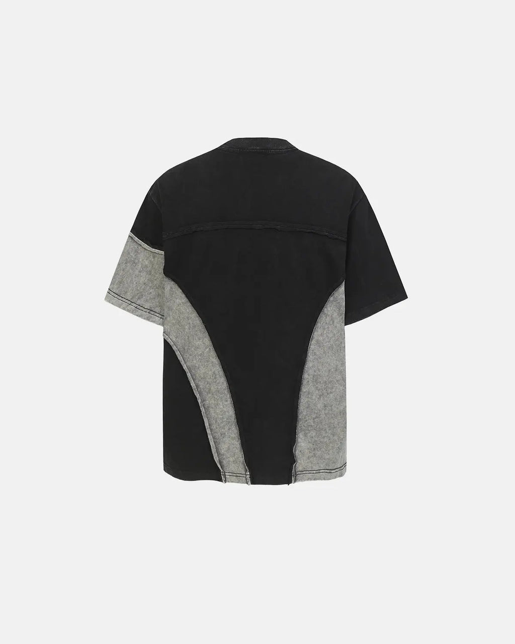 Patchwork Washed Boxy Cropped T-Shirt | Inflation Streetwear