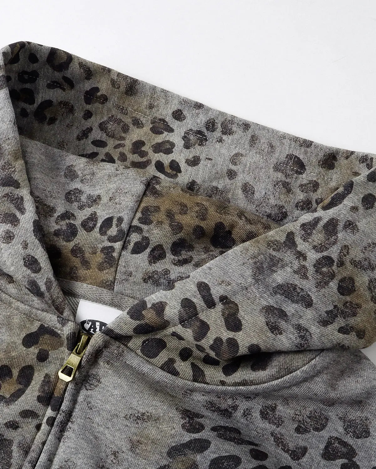 Leopard Print Boxy Zip Up Hoodie | Inflation Streetwear