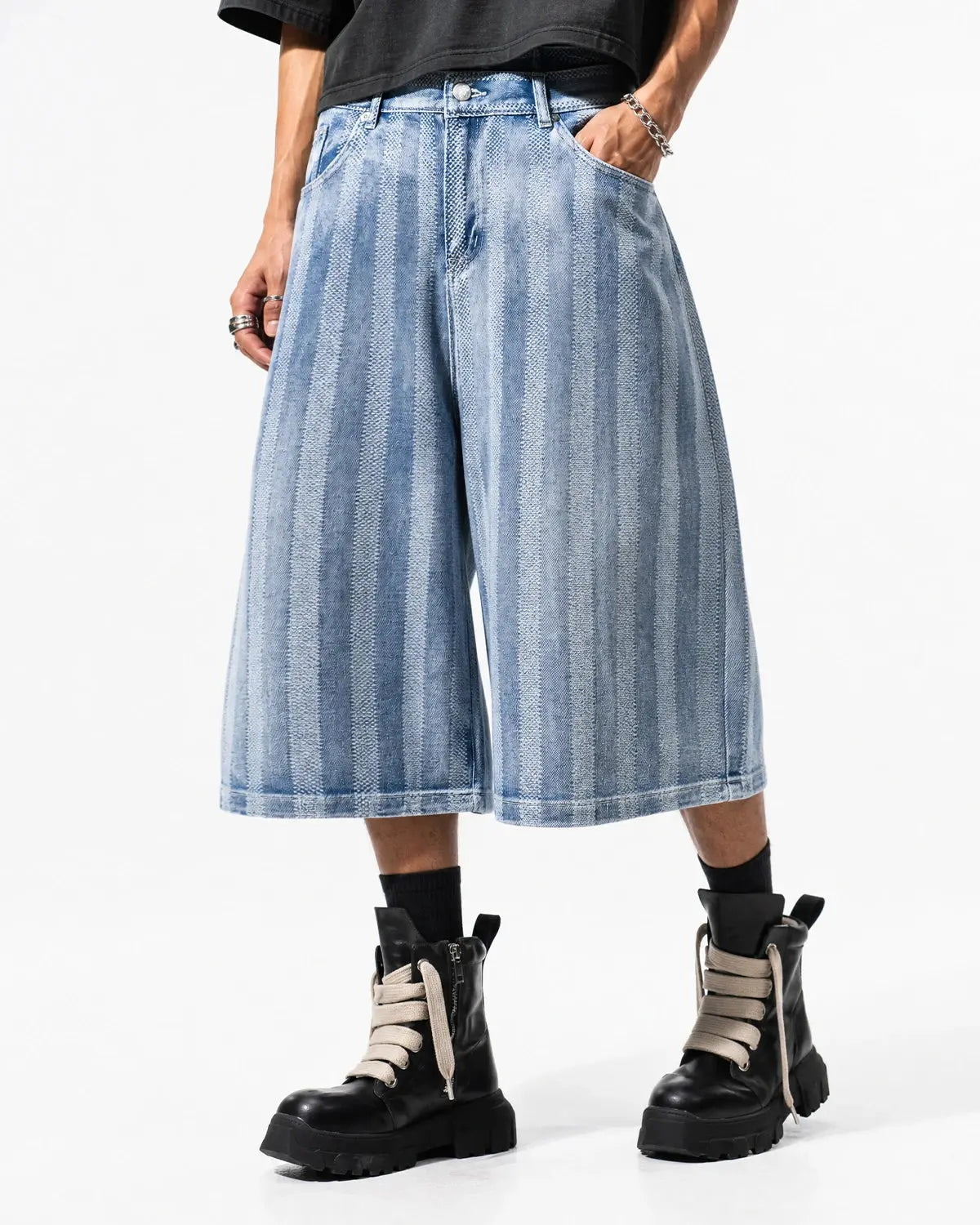 Woven Texture Baggy Jorts | Inflation Streetwear