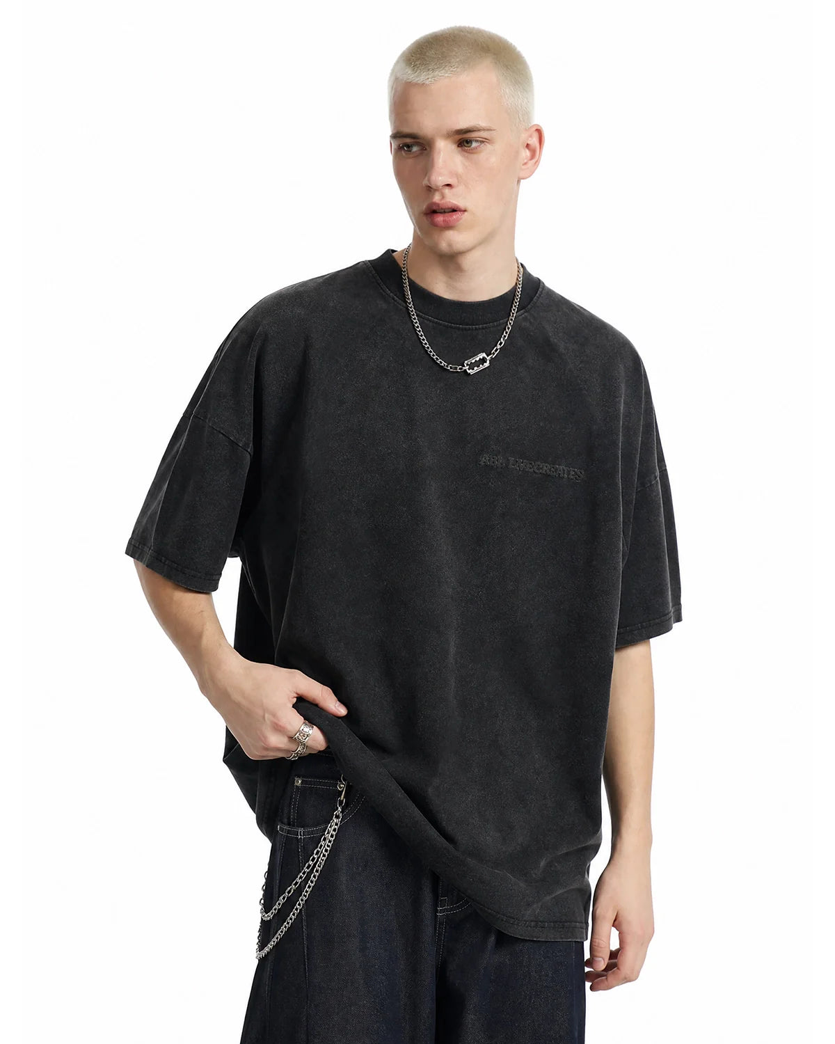 Puff Print Washed T-Shirt | Inflation Streetwear