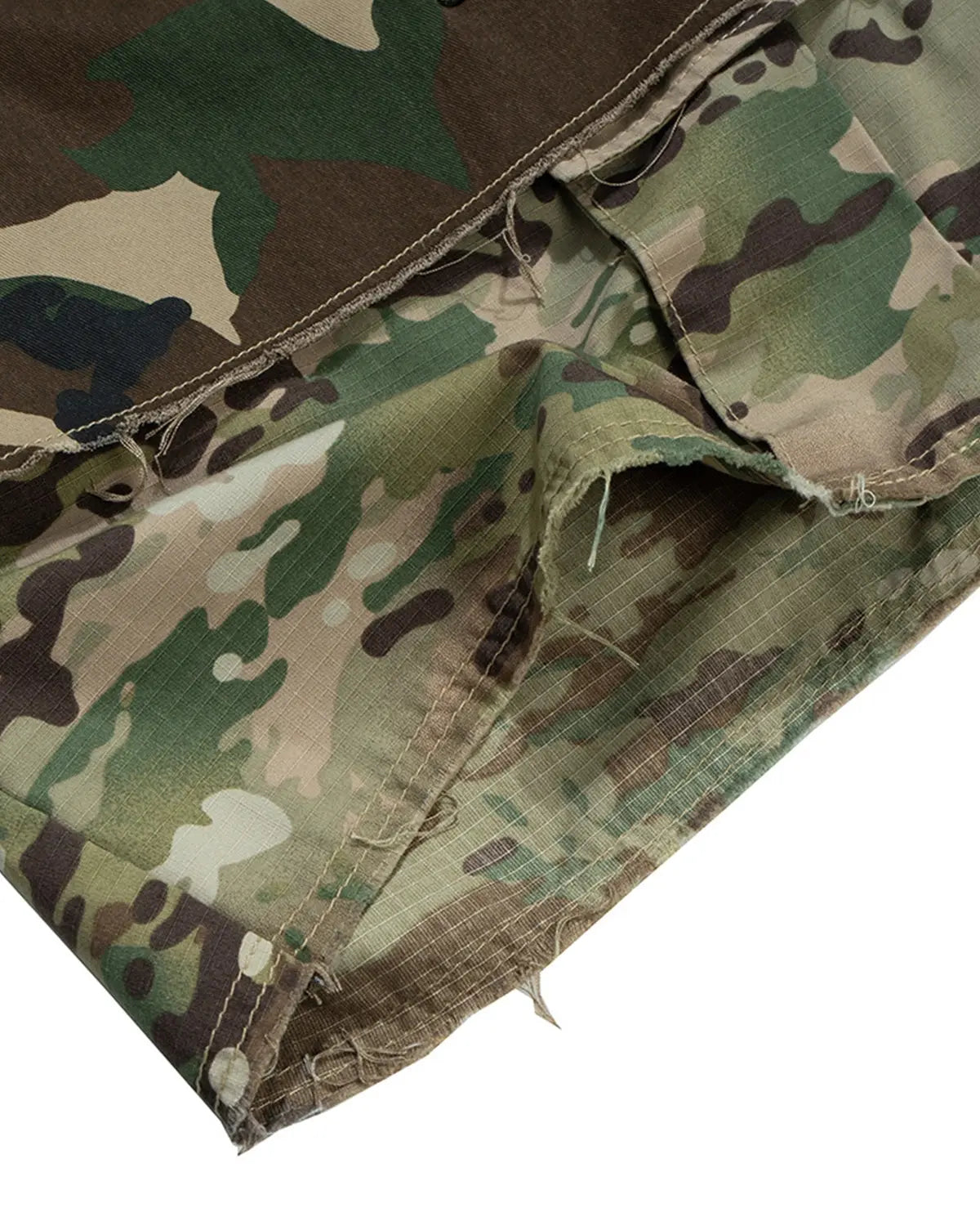 Camo Layered Longline Jorts | Inflation Streetwear