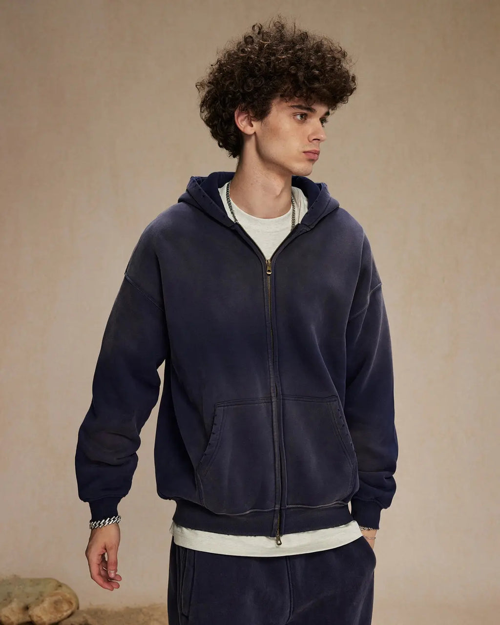 INFLATION Monkey Wash Zip Up Hooded Jacket