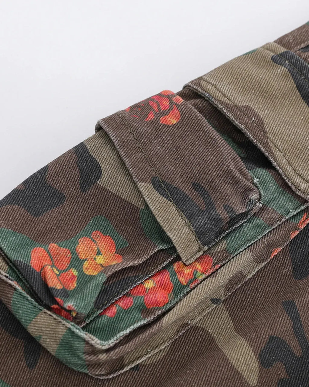 Floral Camo Cargo Longline Shorts | Inflation Streetwear