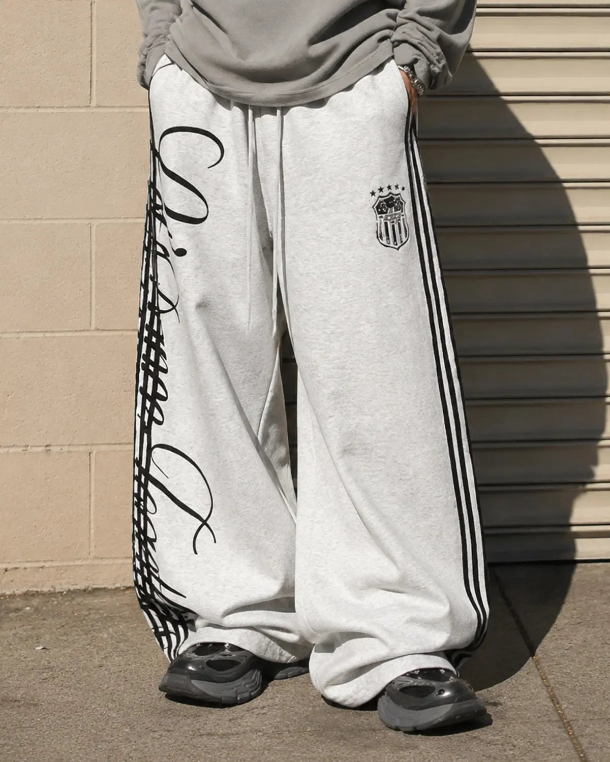 Script Stripe Baggy Sweatpants| Inflation Streetwear