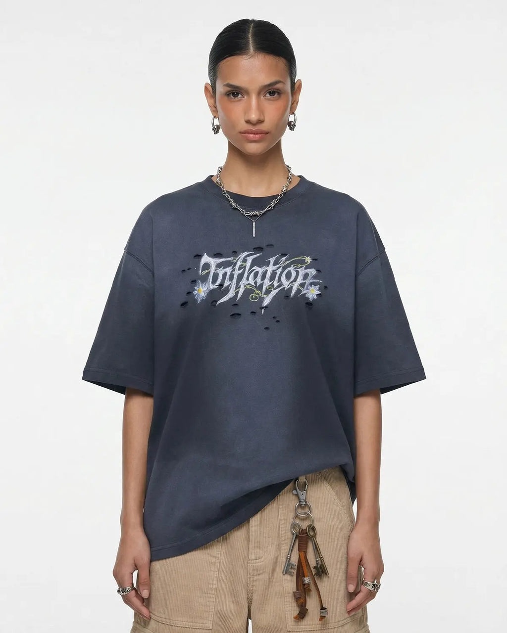 Monkey Washed Ripped Graphic Tees | Inflation Streetwear