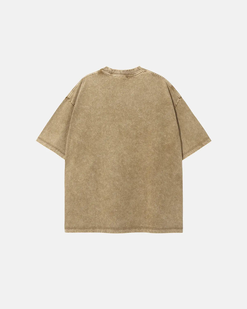 Mock Neck Wax Washed T-Shirt | Inflation Streetwear