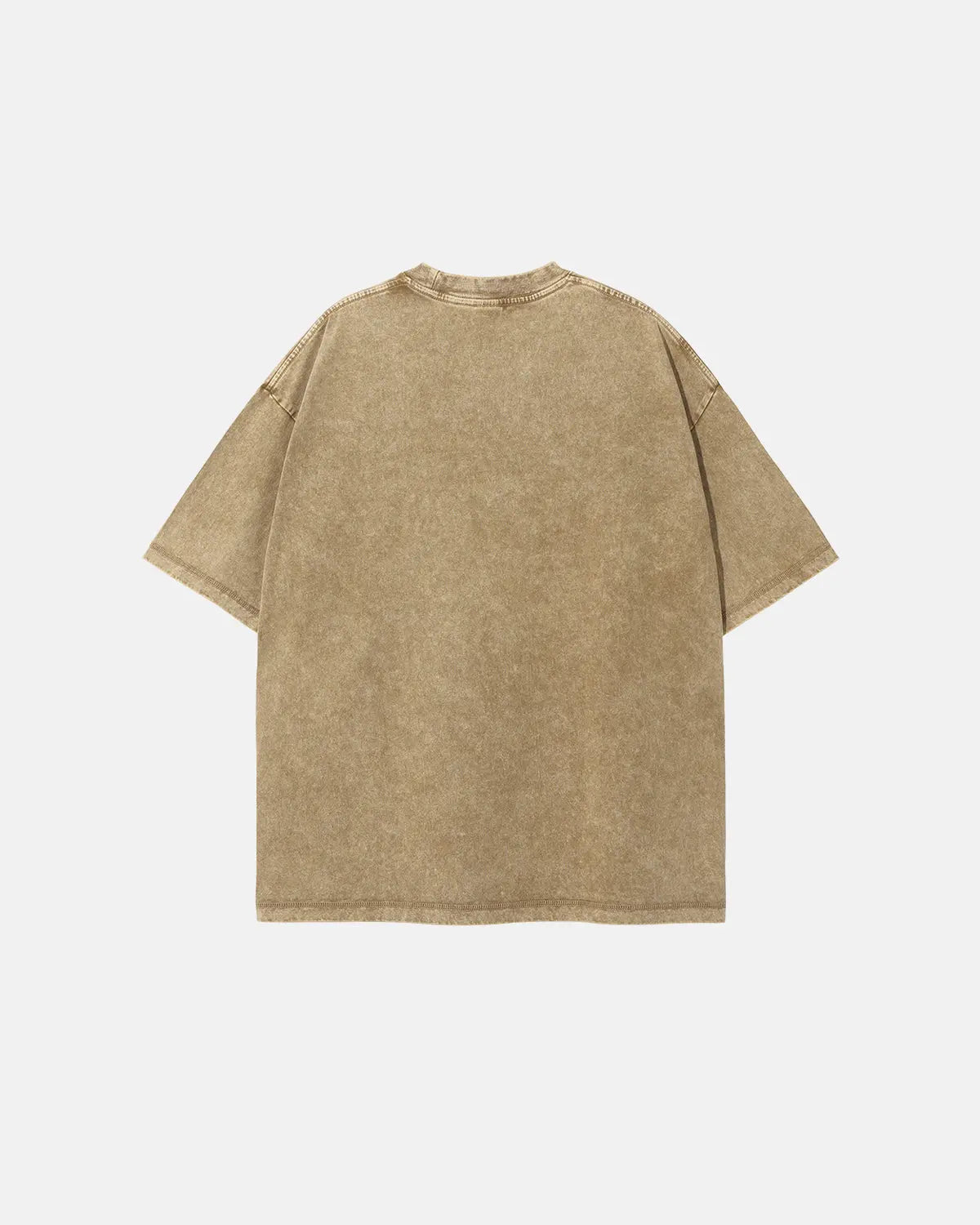 Mock Neck Wax Washed T-Shirt | Inflation Streetwear