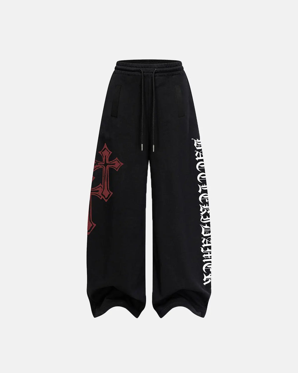 Cross Print Baggy Sweatpants | Inflation Streetwear
