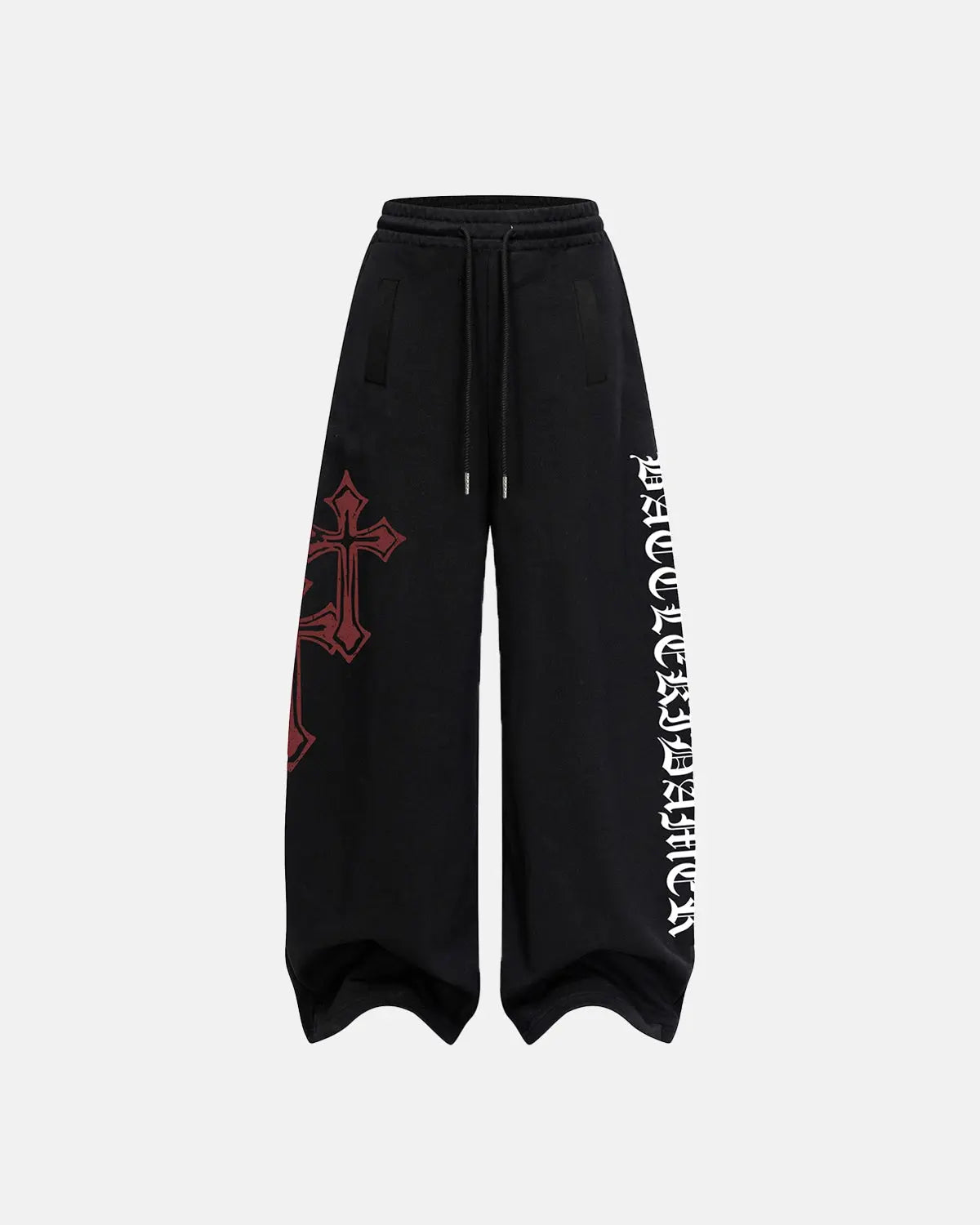 Cross Print Baggy Sweatpants | Inflation Streetwear