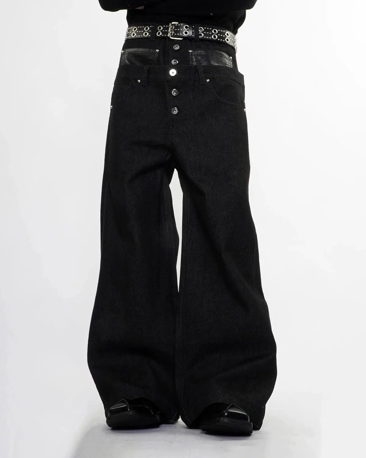 Double Wasit Raw Super Baggy Jeans | Inflation Streetwear