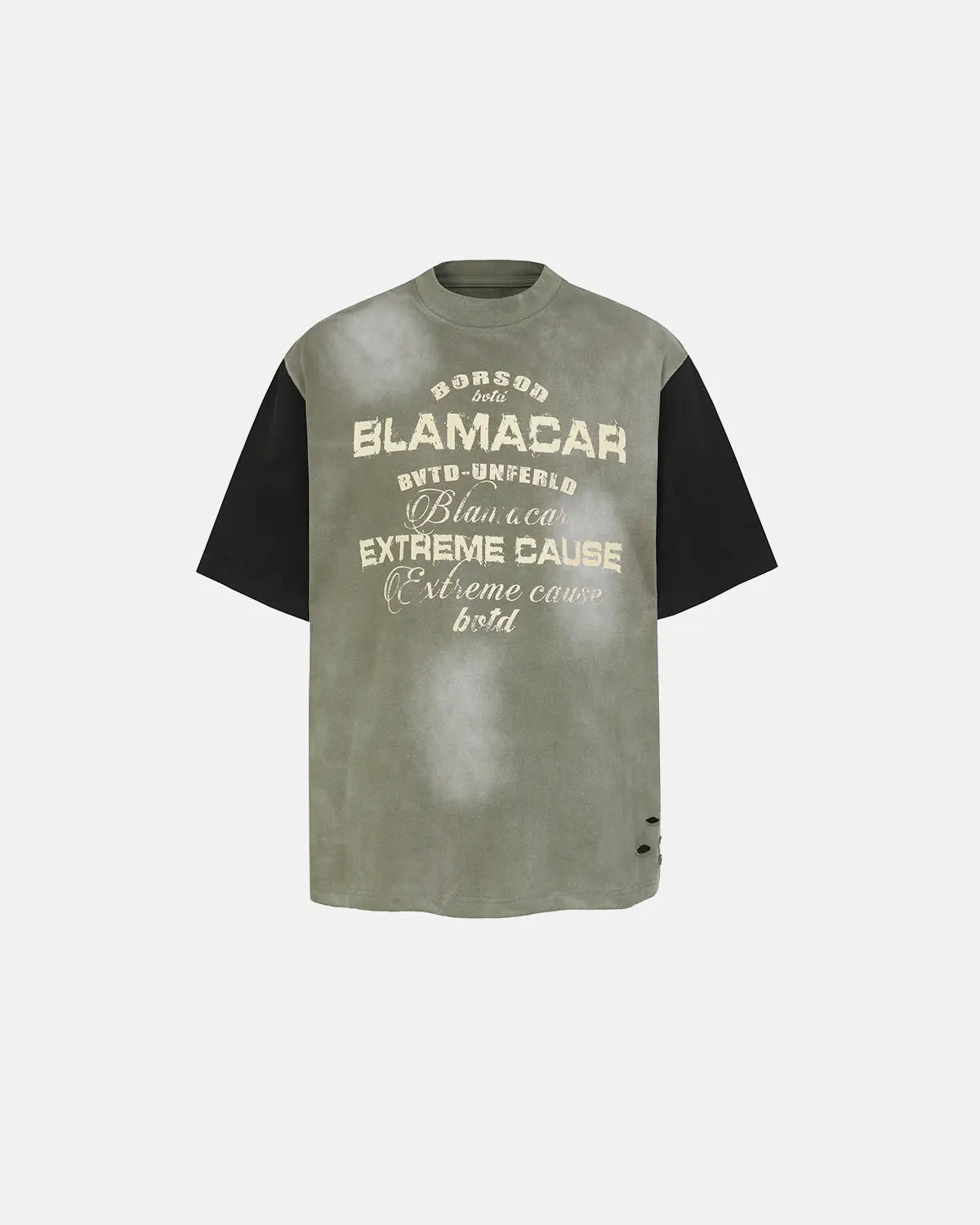 Patchwork Washed Graphic T-Shirt | Inflation Streetwear