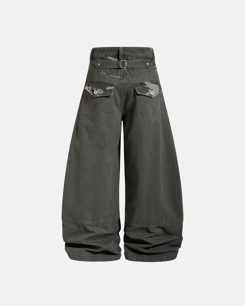 Camo Patchwork Barrel Pants | Inflation Streetwear