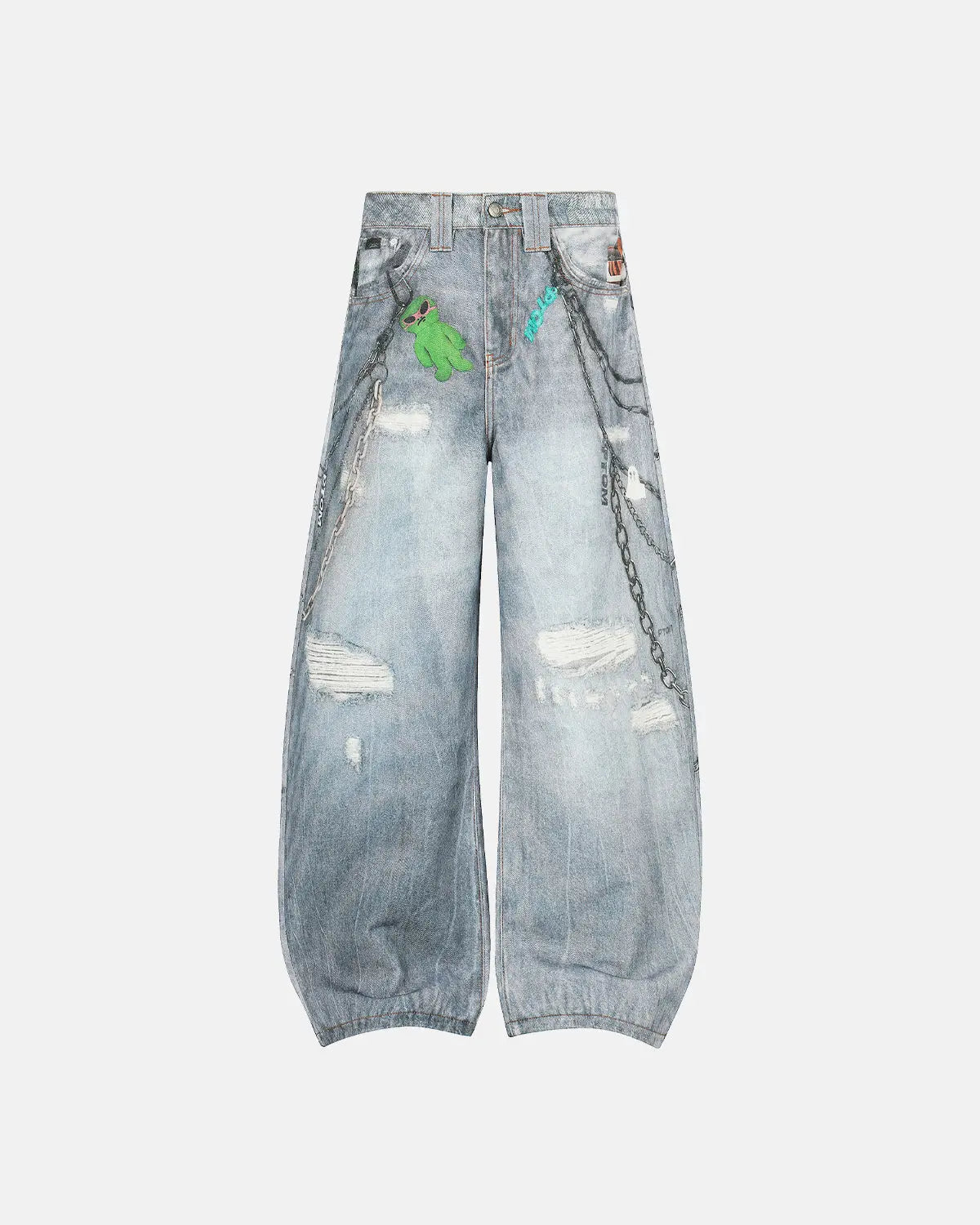 3D Print Chain Barrel Jeans | Inflation Streetwear