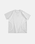 Mesh Patchwork Stitching Embroidered T-Shirt | Inflation Streetwear