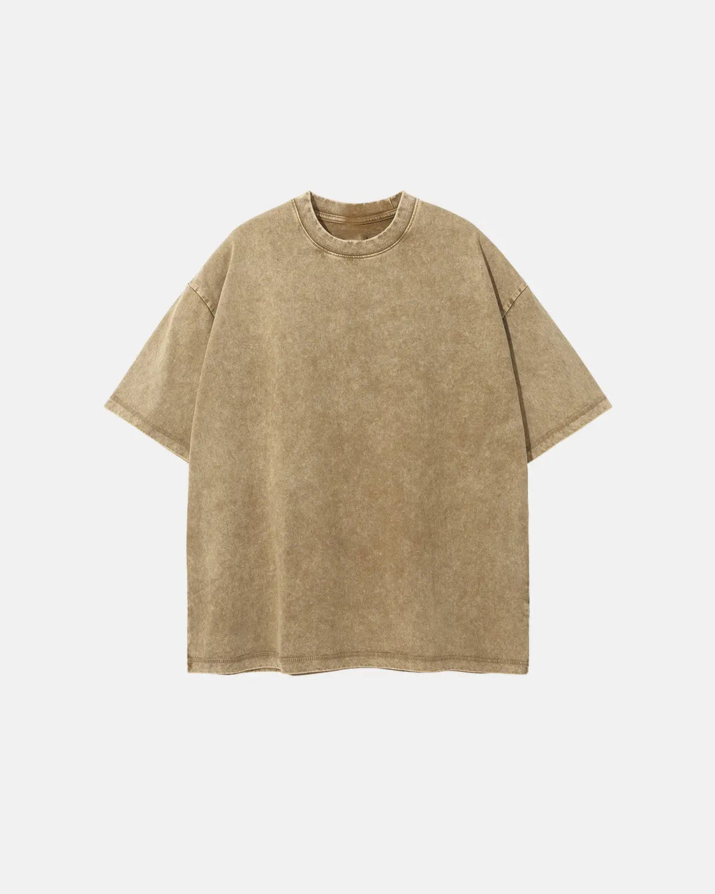 Mock Neck Wax Washed T-Shirt | Inflation Streetwear