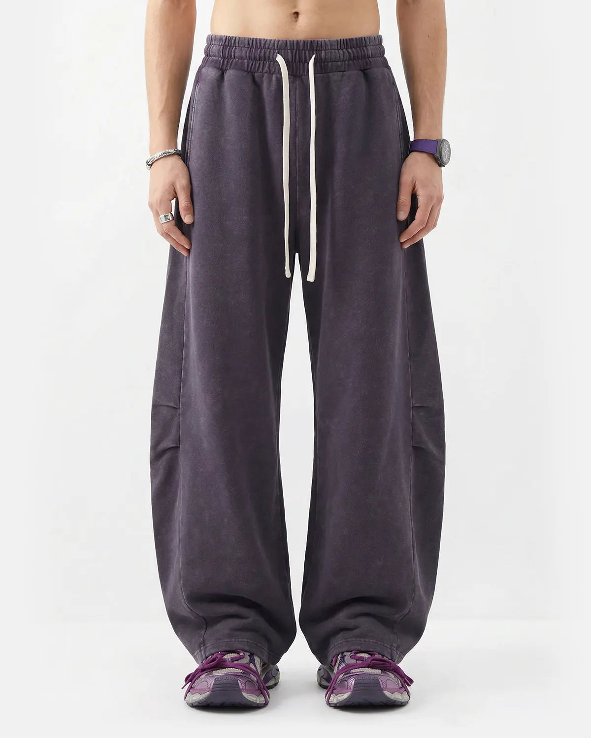 Distressed Acid Washed Barrel Sweatpant | Inflation Streetwear