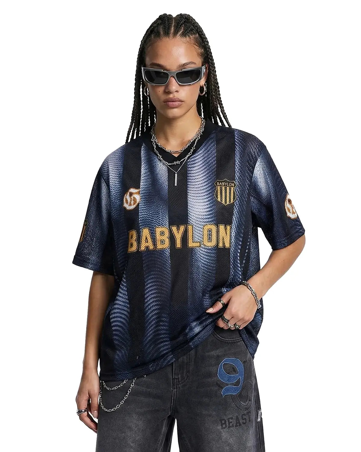 Gradient Pattern Mesh Jersey | Inflation Streetwear